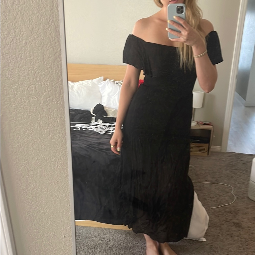Elegant Black Off-Shoulder Dress